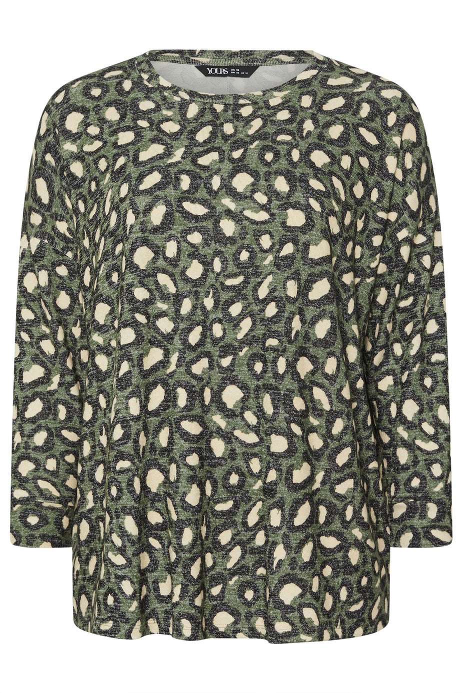 Yours Green Leopard Print Jumper