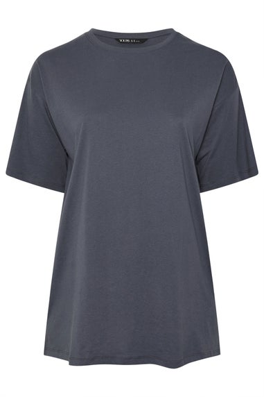 Yours Grey Relaxed Longline T-Shirt