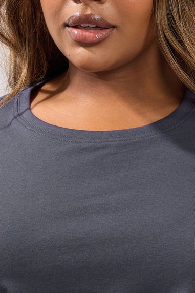 Yours Grey Relaxed Longline T-Shirt