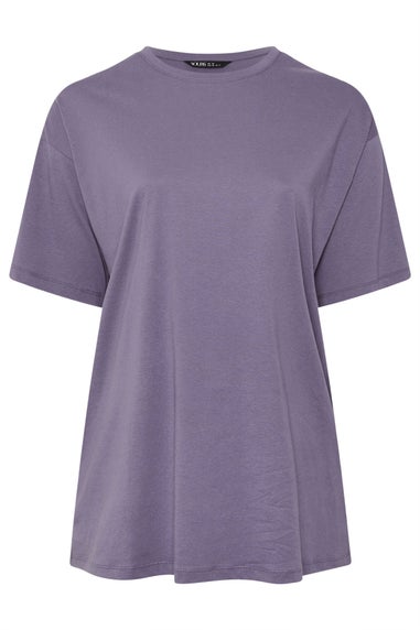 Yours Purple Relaxed Longline T-Shirt