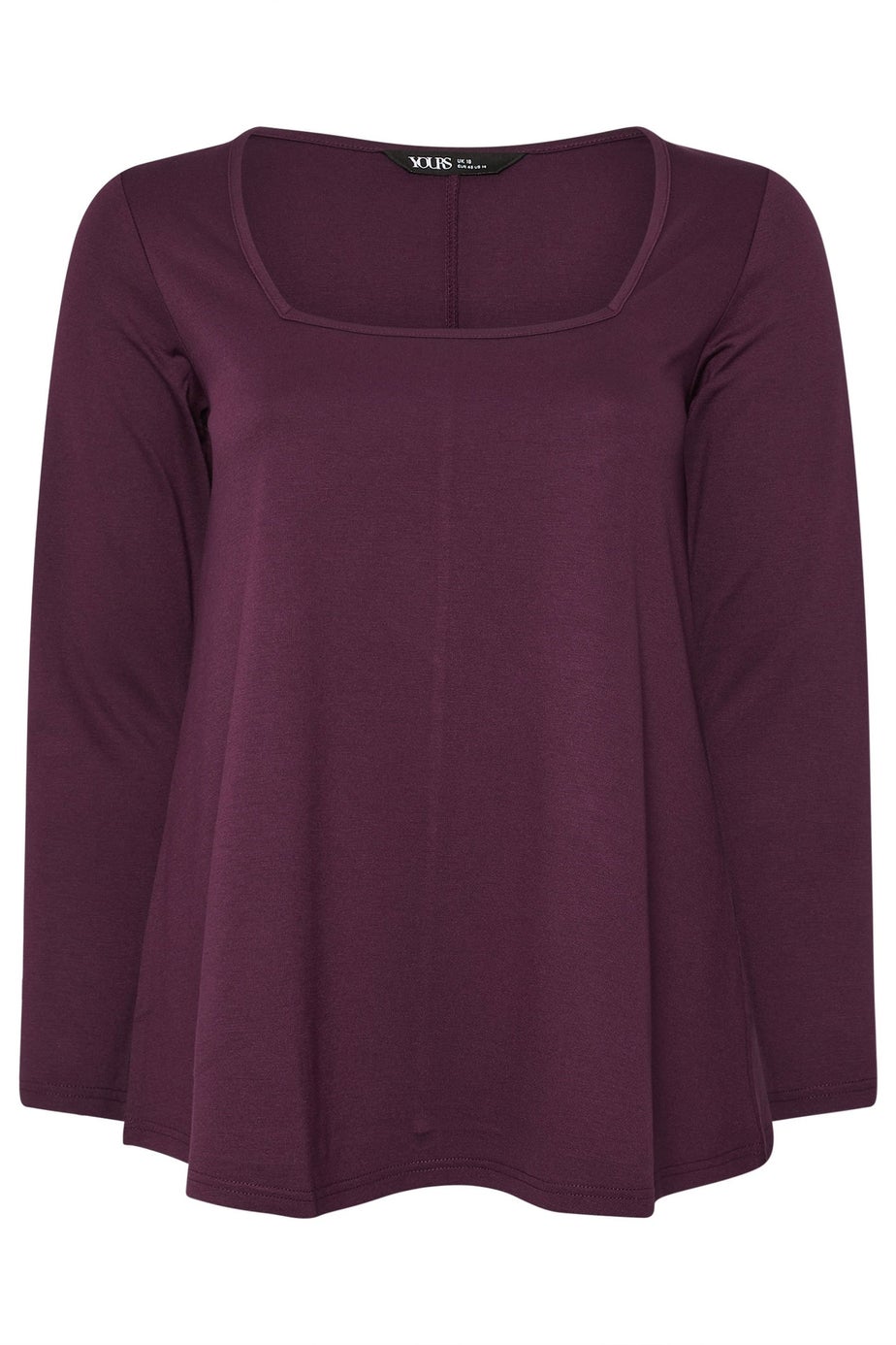 Yours Curve Purple Square Neck Swing Top