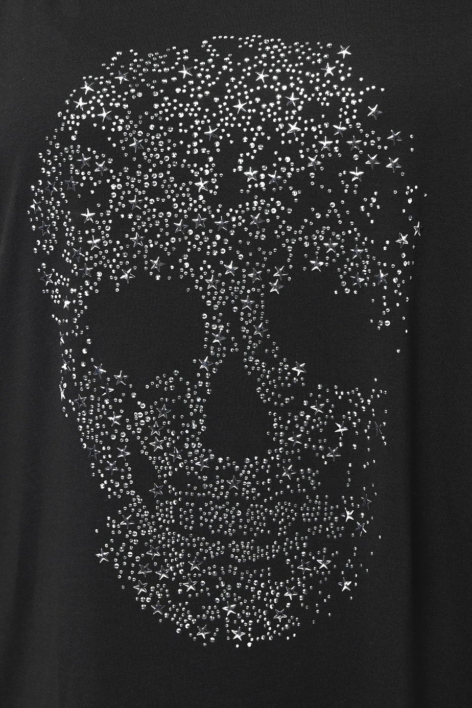 Yours Black Skull Embellished Graphic T-Shirt