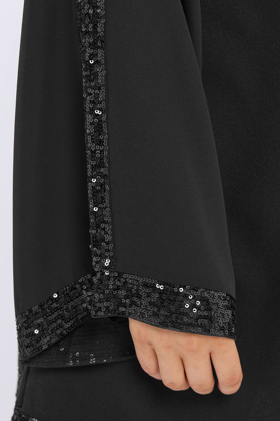 Yours Black Sequin Panel Flare Tunic Top