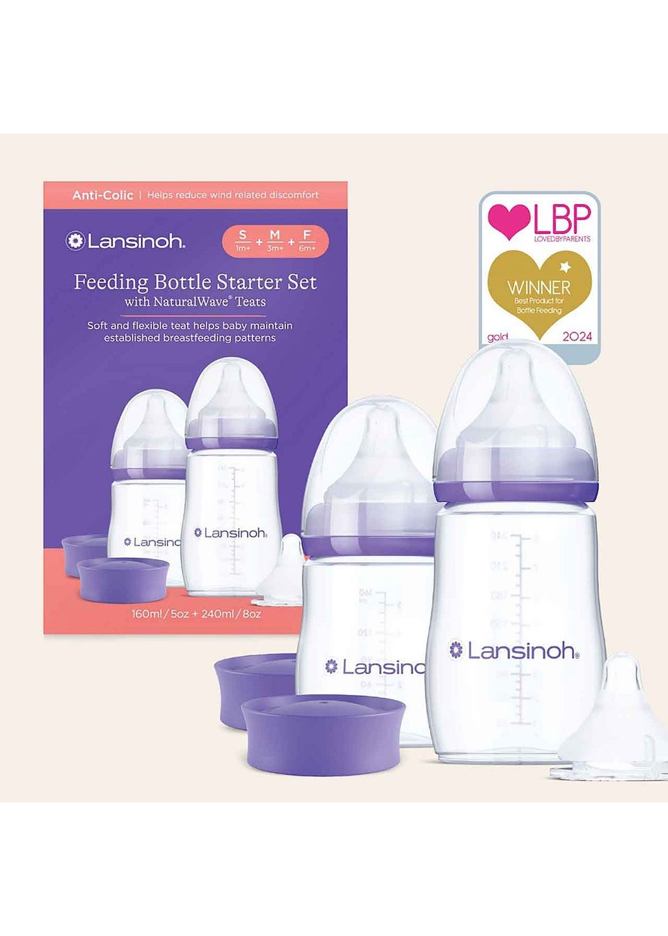 Lansinoh Clear Feeding Bottles Starter Set