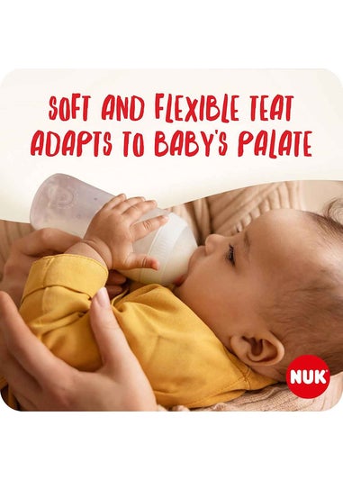 NUK Clear Perfect Match 260ml Feeding Bottles 3 Pack