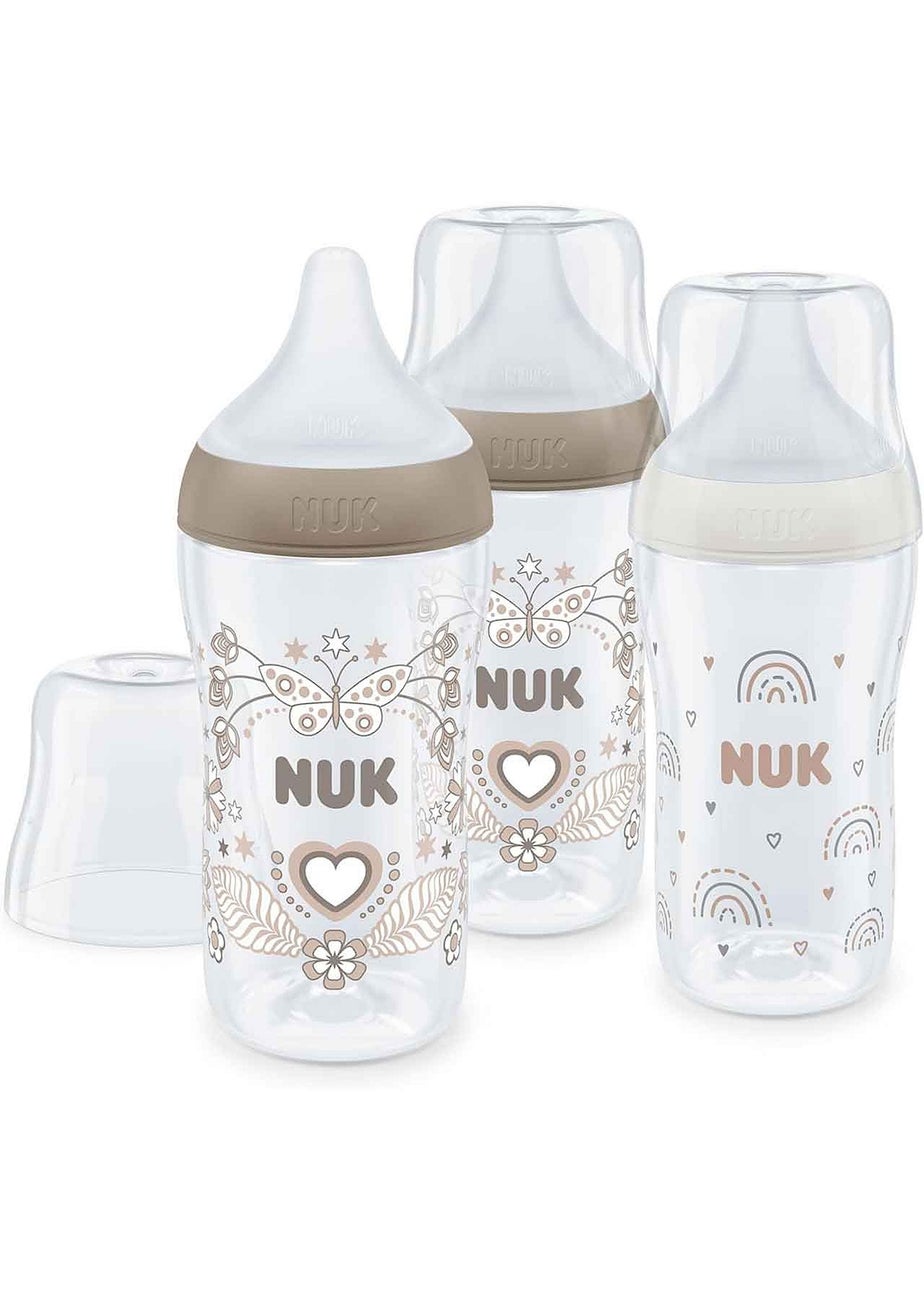 NUK Clear Perfect Match 260ml Feeding Bottles 3 Pack