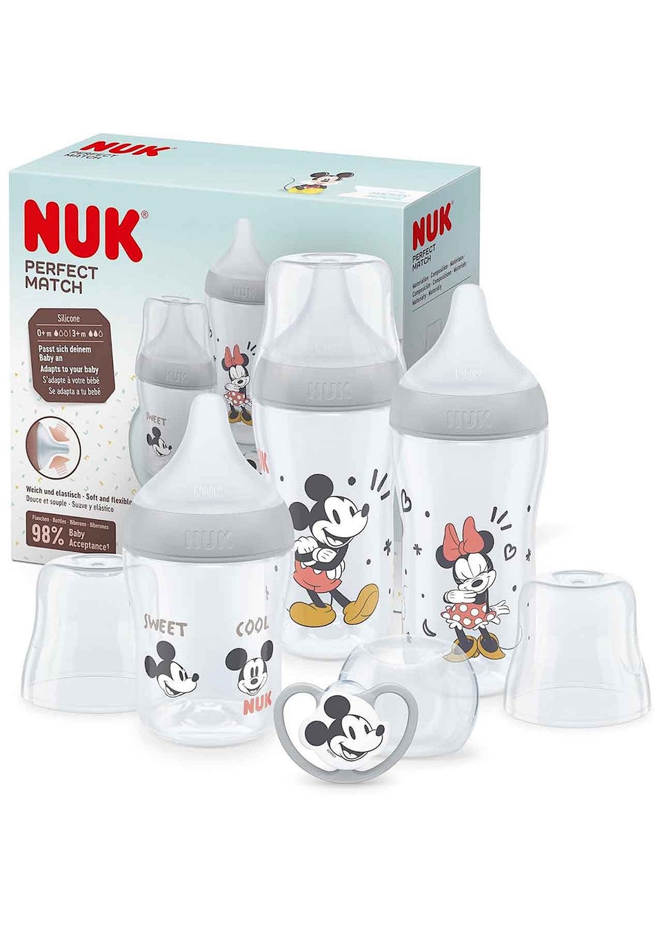 NUK Clear Perfect Match Starter Kit - Mickey Mouse