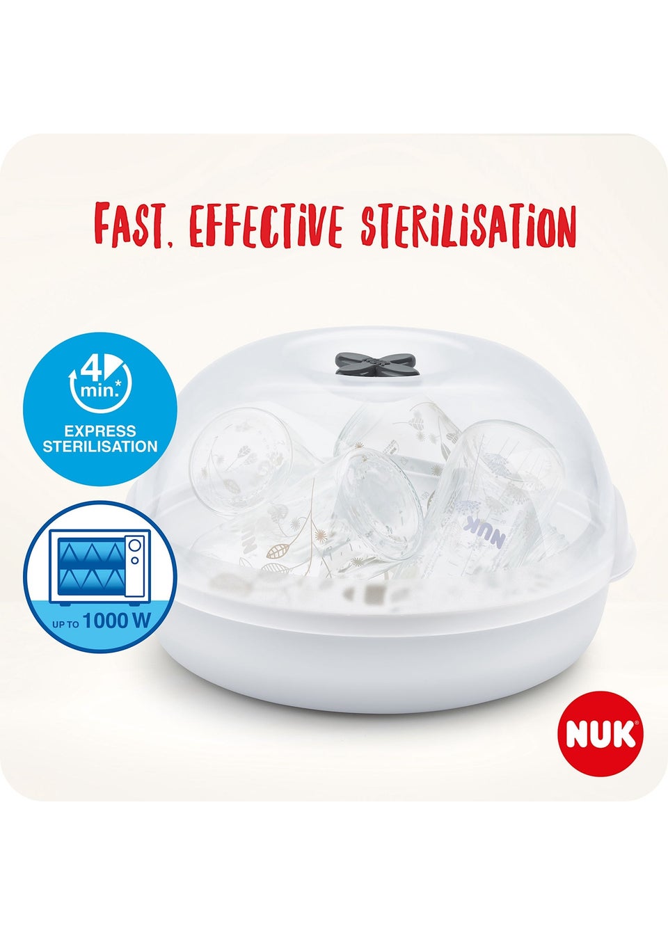 NUK White Microwave Express Plus Steriliser
