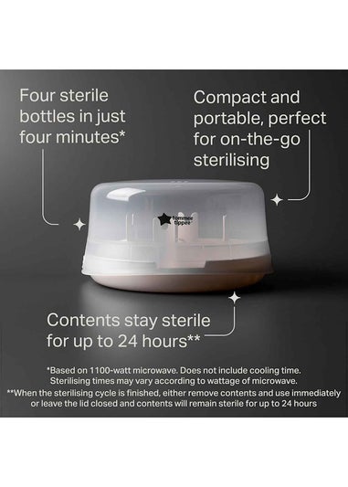 Tommee Tippee White Microwave Steam Steriliser