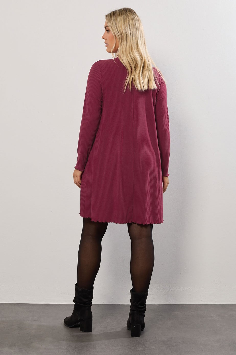 Yours Red Lettuce Edge Tunic Dress