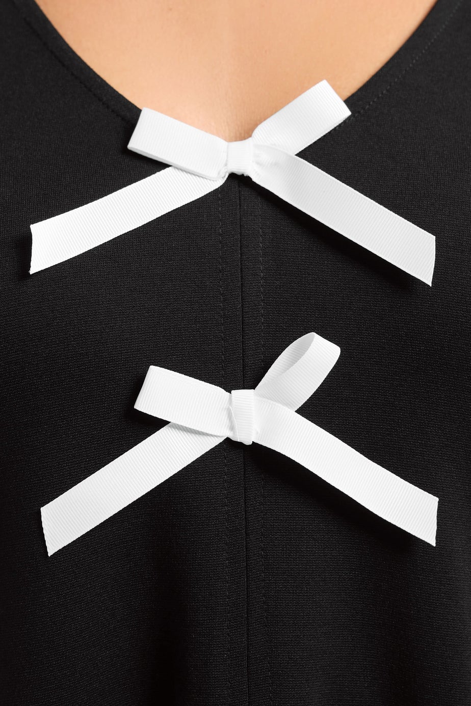 Yours Curve Black Bow Detail Tunic Dress