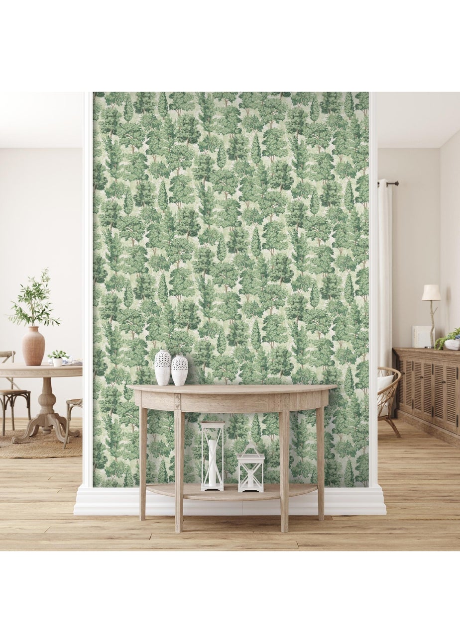 Arthouse Organic Forest Green Wallpaper