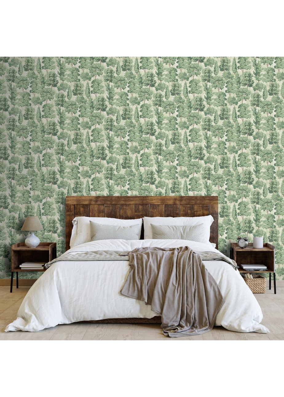 Arthouse Organic Forest Green Wallpaper