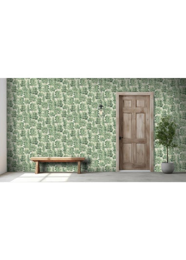 Arthouse Organic Forest Green Wallpaper