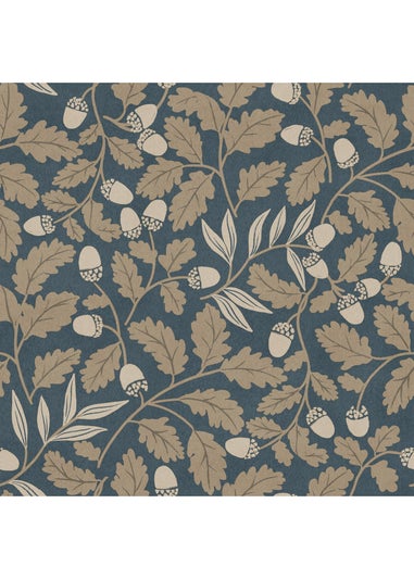 Arthouse Acorn Trail Navy Wallpaper