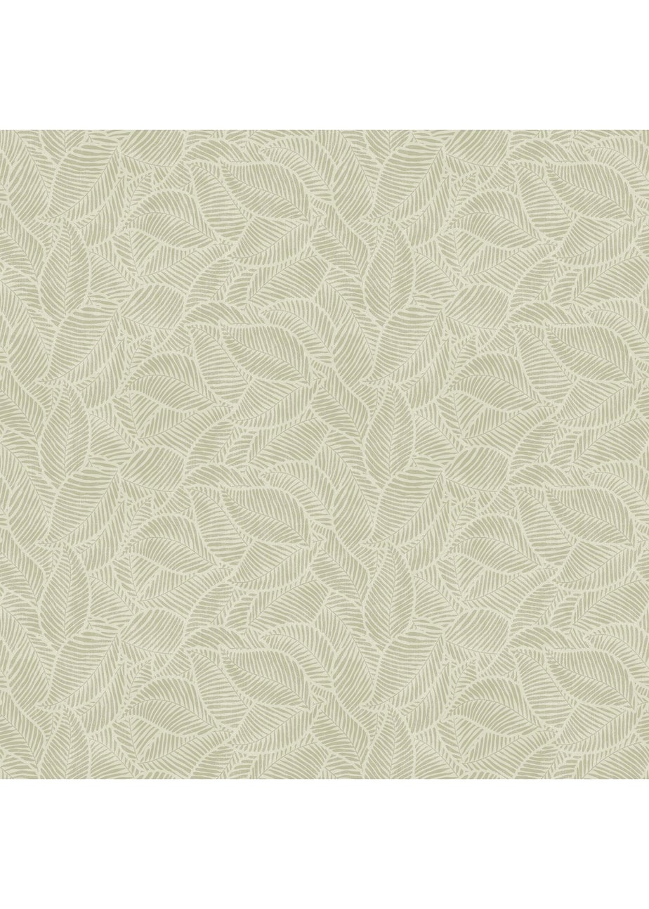 Arthouse Leaf Print Sage Wallpaper