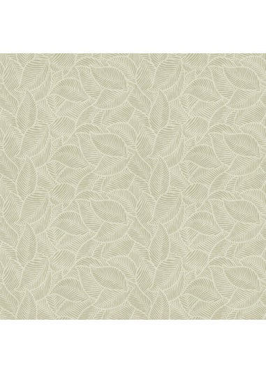 Arthouse Leaf Print Sage Wallpaper