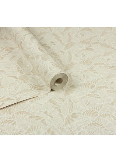 Arthouse Leaf Print Rust Wallpaper