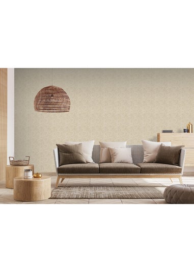 Arthouse Leaf Print Rust Wallpaper