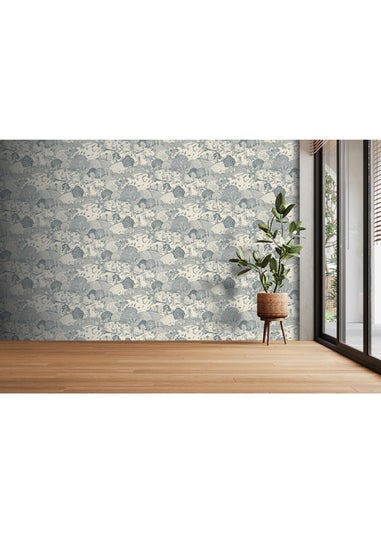 Arthouse Country Landscape Navy Wallpaper