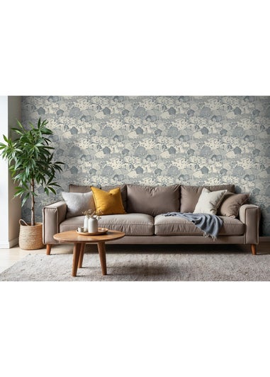 Arthouse Country Landscape Navy Wallpaper