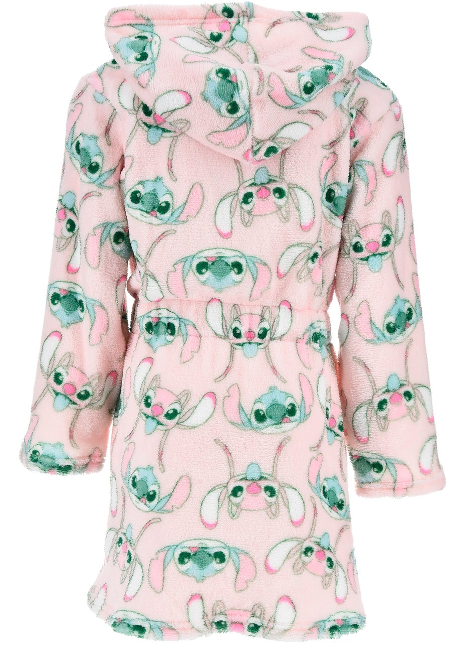Disney Stitch Face Pattern Kids Dressing Gown (3-8 Years)