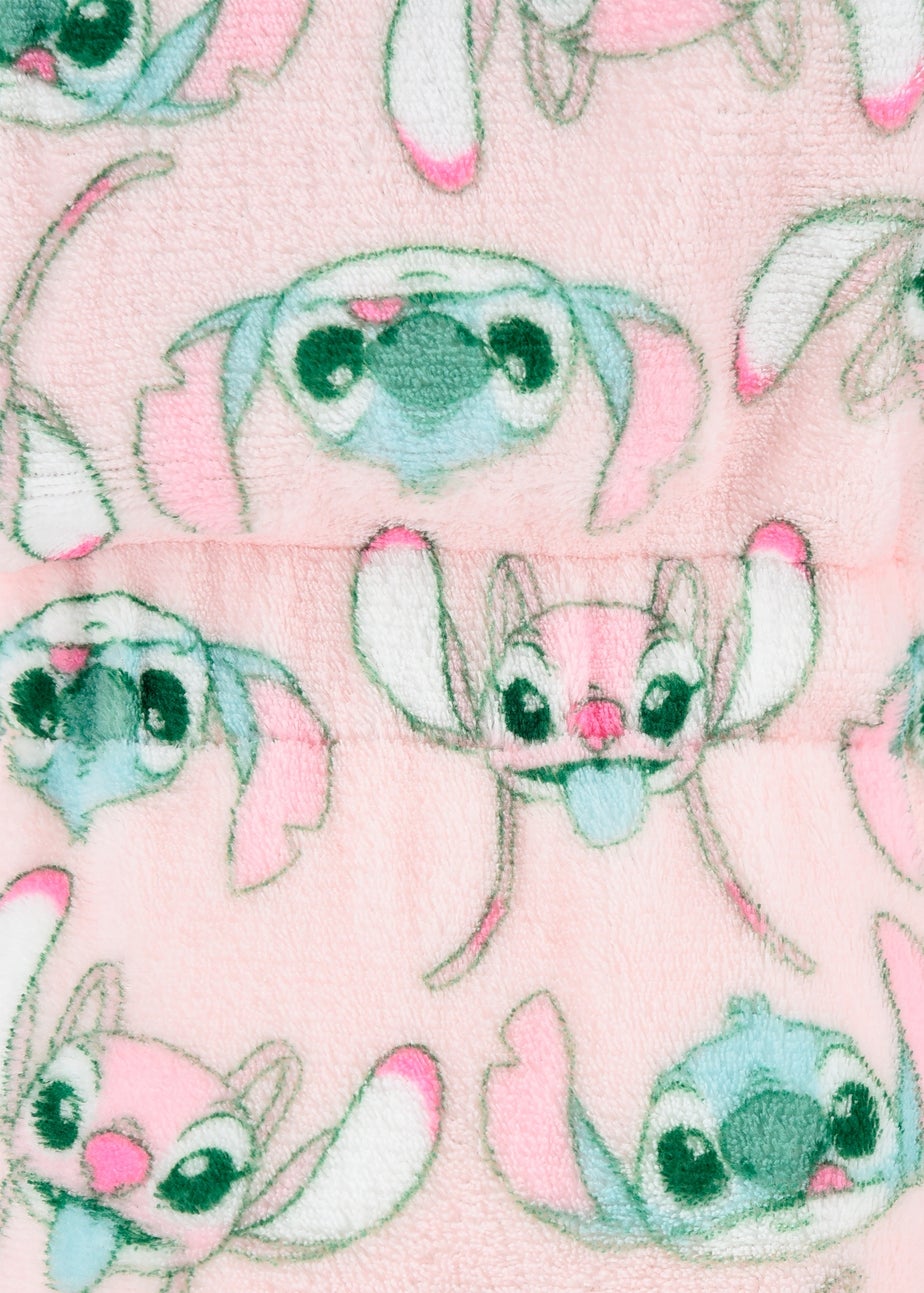 Disney Stitch Face Pattern Kids Dressing Gown (3-8 Years)