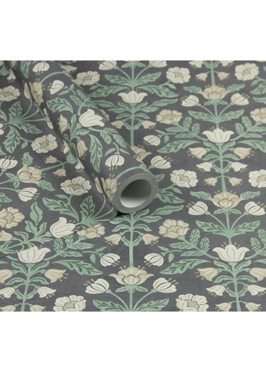 Arthouse Modern Floral Damask Navy Wallpaper