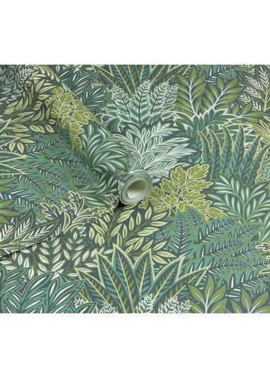 Arthouse Illustrated Foliage Blue Wallpaper