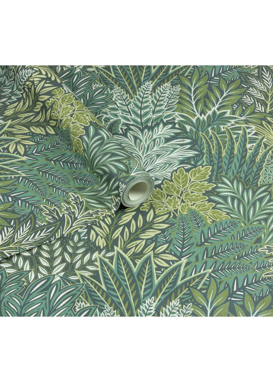 Arthouse Illustrated Foliage Blue Wallpaper