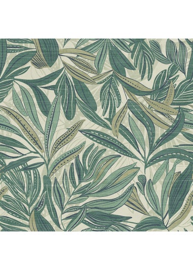Arthouse Graphic Tropical Leaf Green Wallpaper