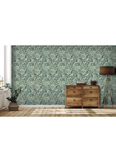 Arthouse Graphic Tropical Leaf Green Wallpaper