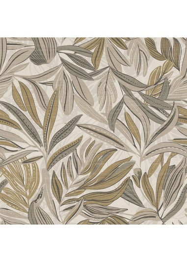 Arthouse Graphic Tropical Leaf Neutral Wallpaper