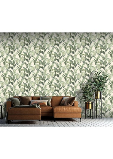 Arthouse Palm Springs Natural Green Wallpaper