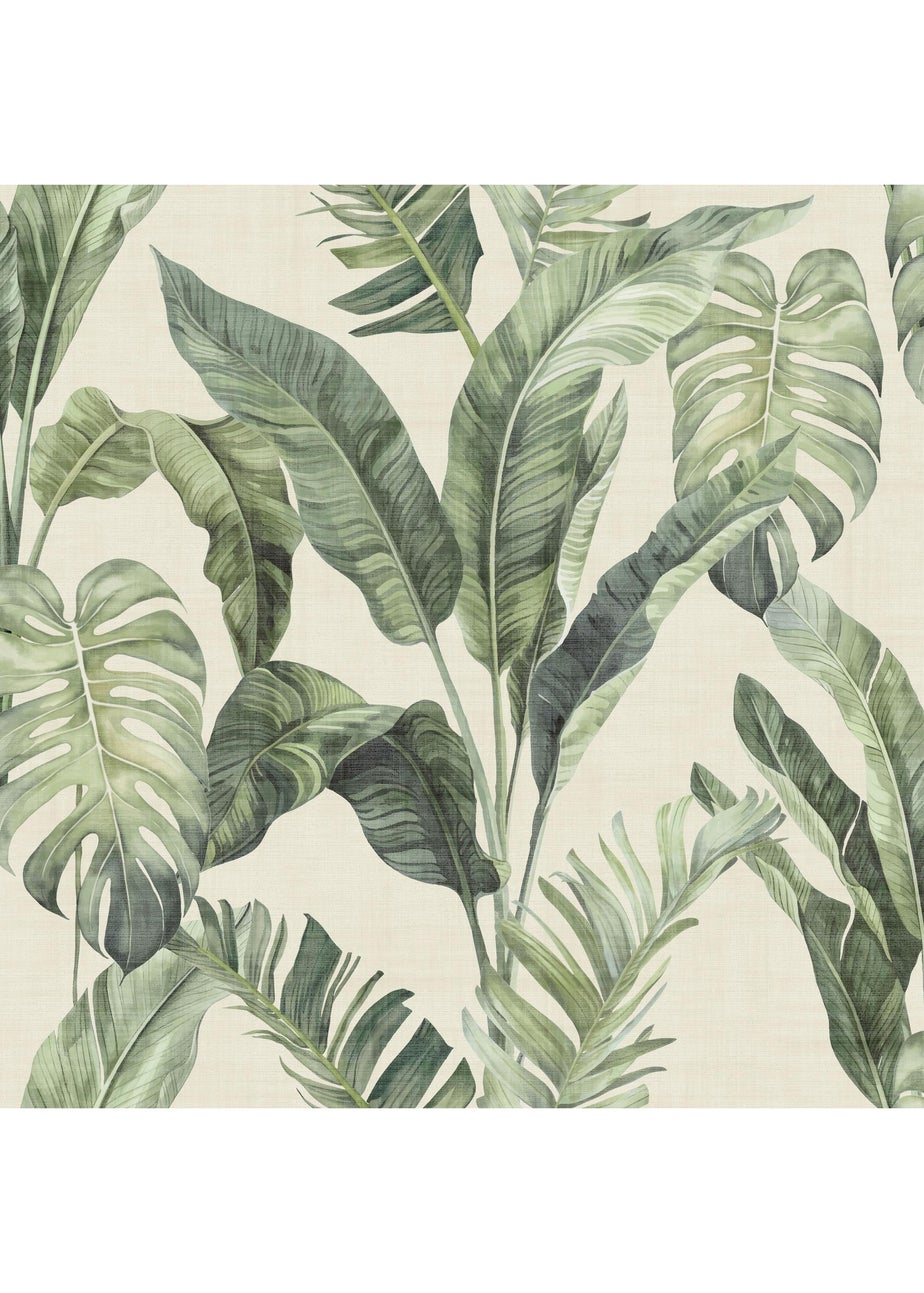 Arthouse Palm Springs Natural Green Wallpaper