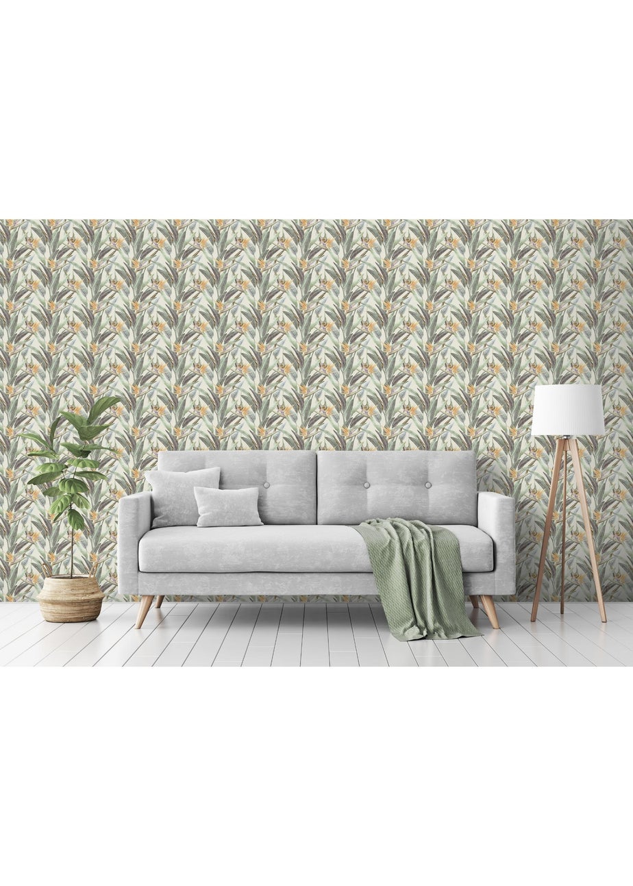 Arthouse Soft Jungle Vines Soft Green Wallpaper