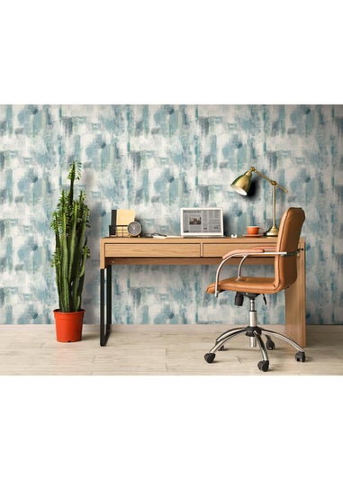 Arthouse Painterly Pattern Blue Wallpaper