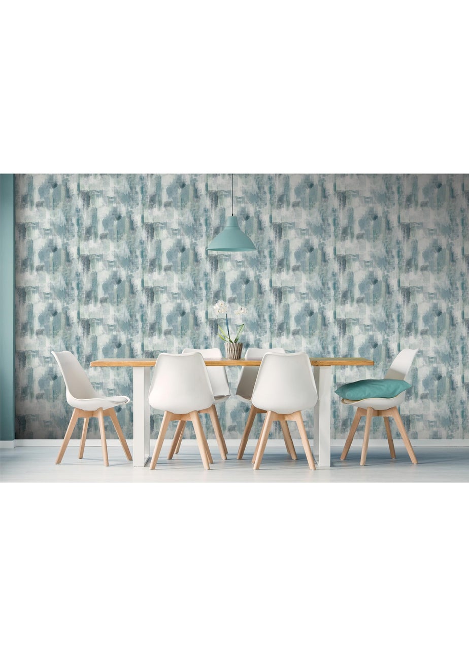 Arthouse Painterly Pattern Blue Wallpaper