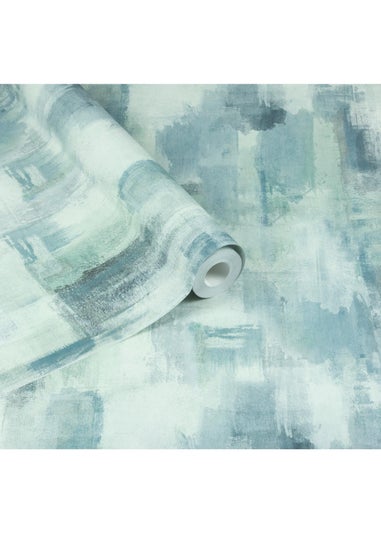 Arthouse Painterly Pattern Blue Wallpaper