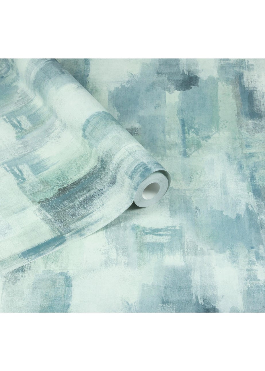 Arthouse Painterly Pattern Blue Wallpaper