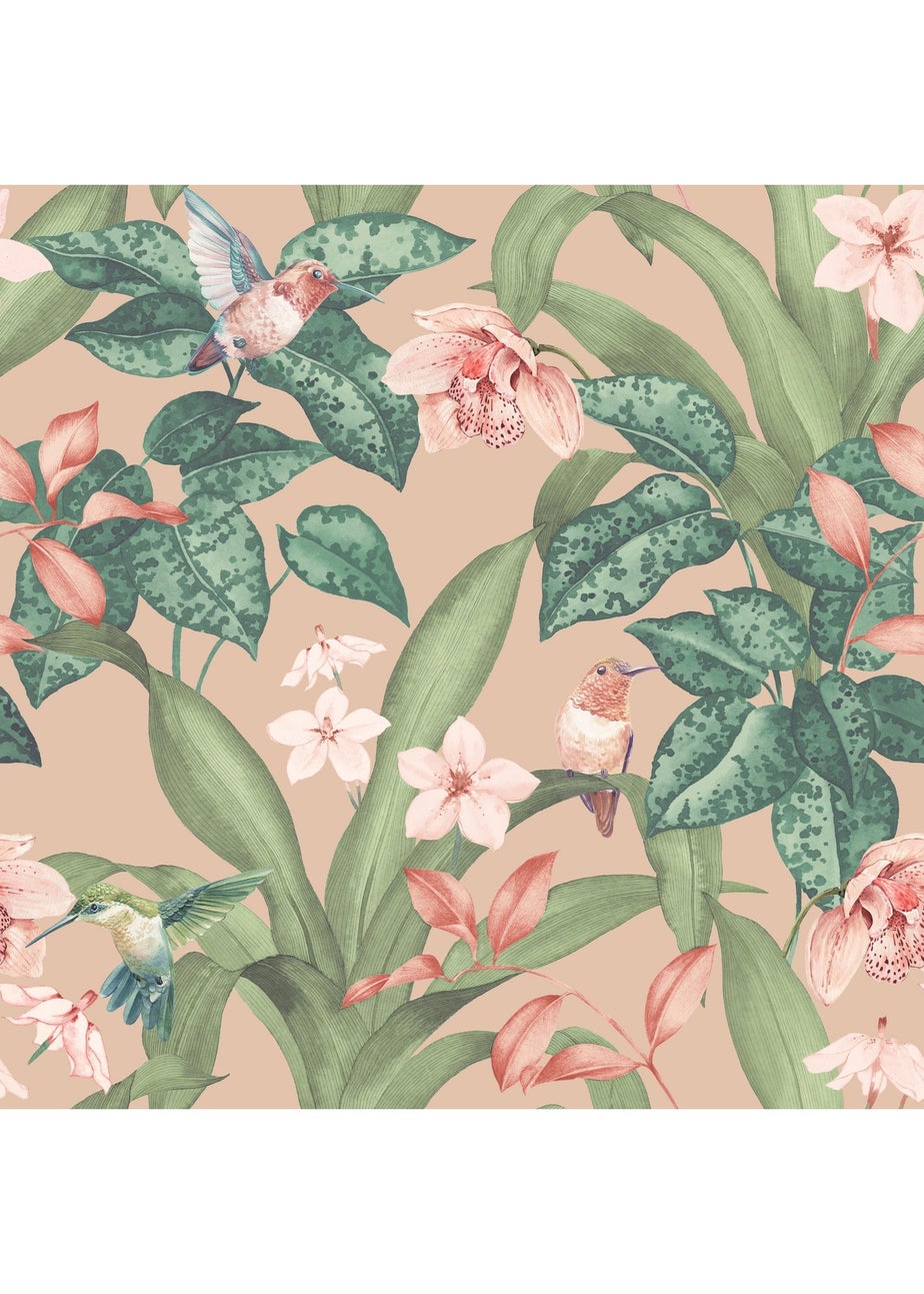Arthouse Pretty Botanical Soft Pink Wallpaper