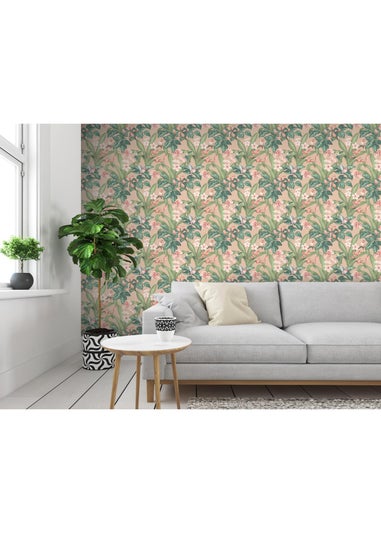 Arthouse Pretty Botanical Soft Pink Wallpaper