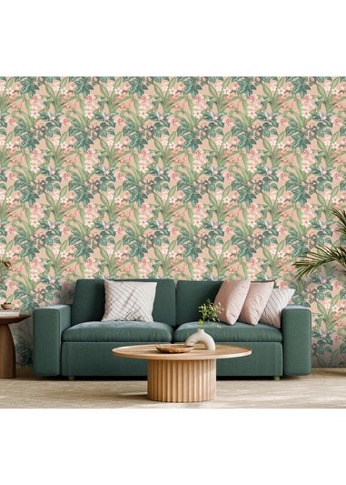 Arthouse Pretty Botanical Soft Pink Wallpaper