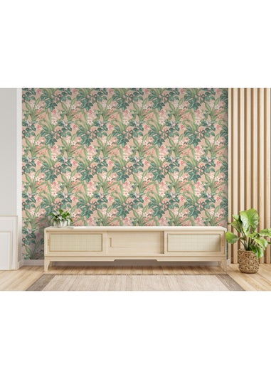 Arthouse Pretty Botanical Soft Pink Wallpaper
