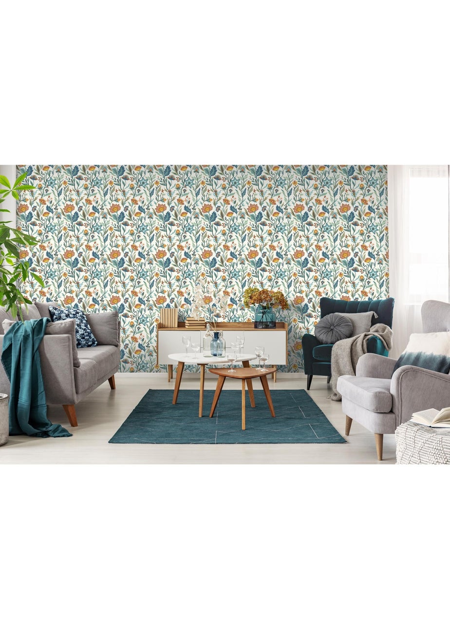 Arthouse Lush Paradise Blue Wallpaper