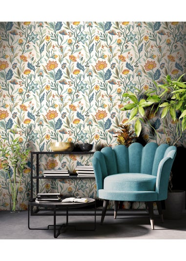 Arthouse Lush Paradise Blue Wallpaper