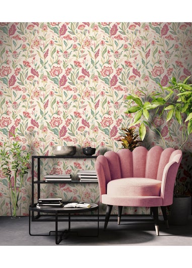 Arthouse Lush Paradise Pink Wallpaper