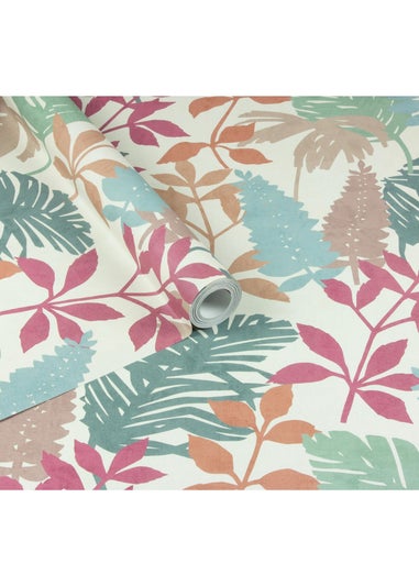 Arthouse Fun Leaf Soft Multi Wallpaper