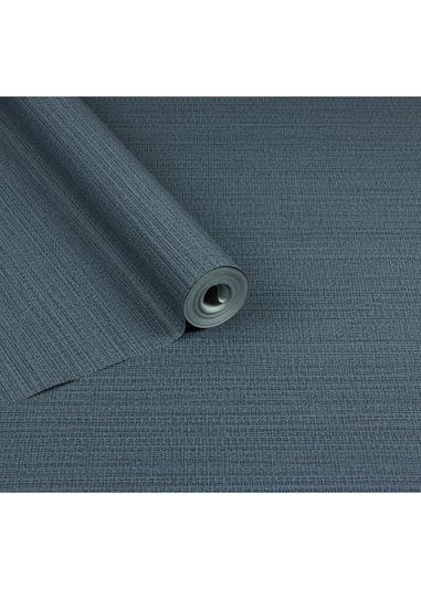 Arthouse Raffia Texture Blue Wallpaper