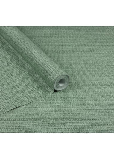 Arthouse Raffia Texture Green Wallpaper
